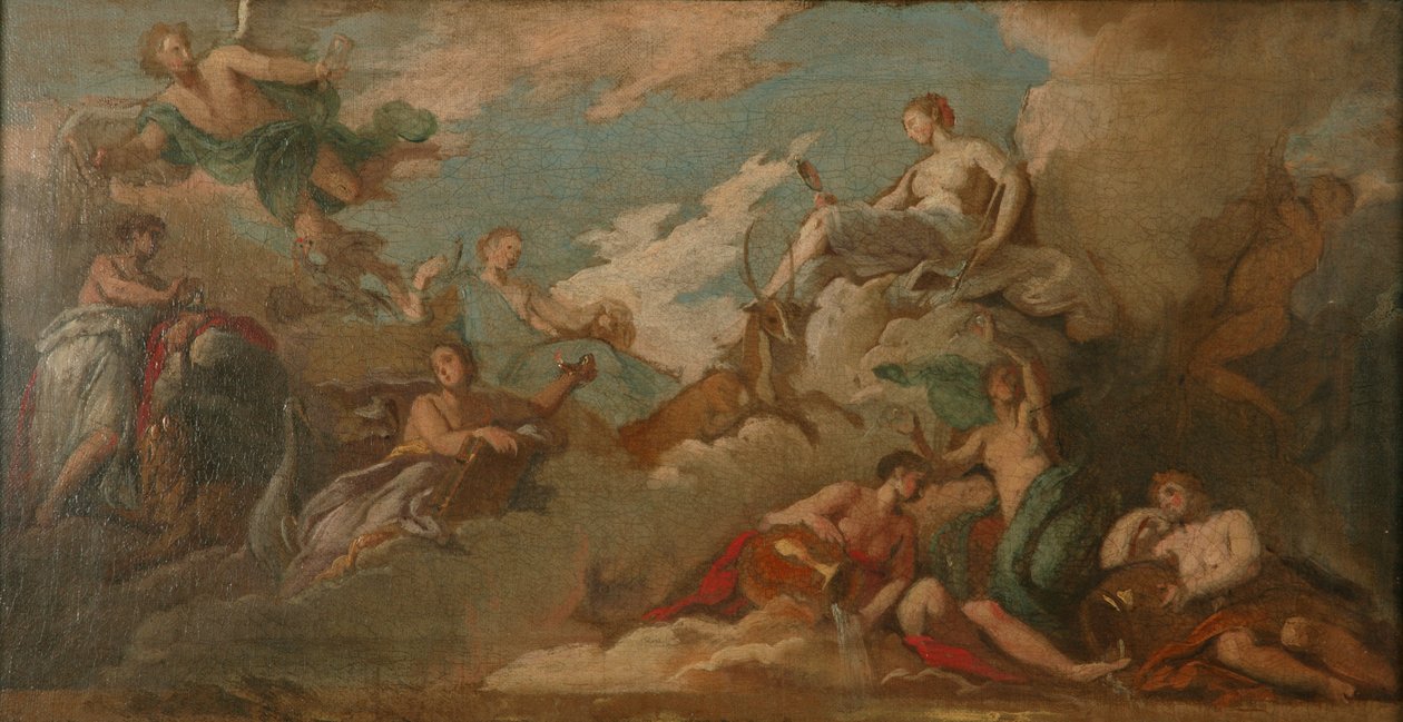 Time, Prudence and Vigilance, c.1716 (olja på duk) av James Thornhill
