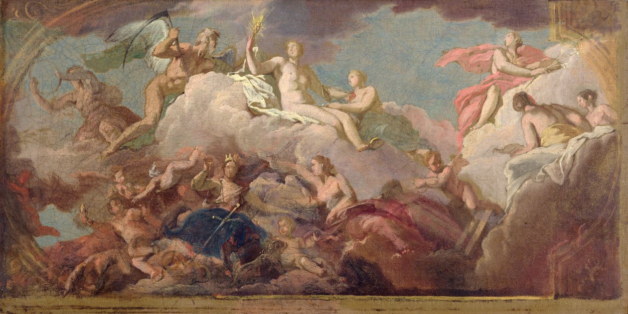 Time, Truth and Justice, ca 1716 (olja på duk) av James Thornhill