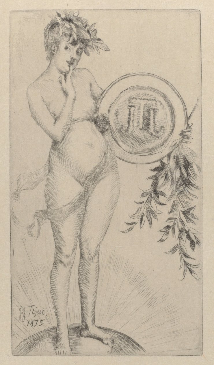 Första frontispice med monogrammet, 1875. av James Tissot