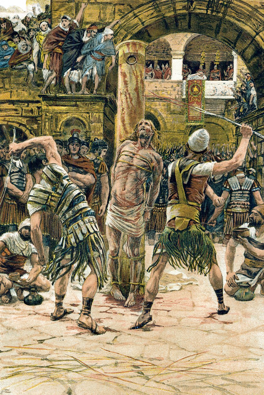 Jesus gisslade i ansiktet, c1897 av James Tissot