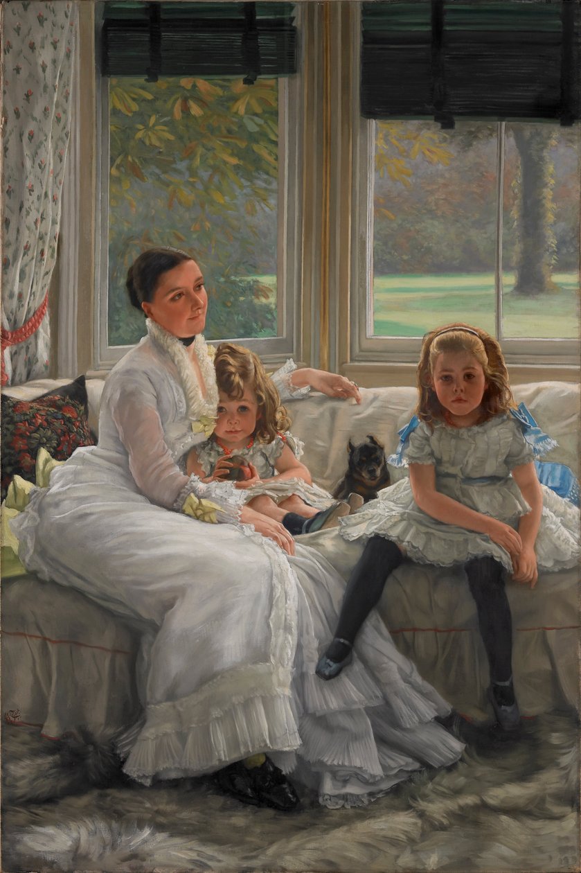 Porträtt av Mrs Catherine Smith Gill och två av hennes barn av James Tissot