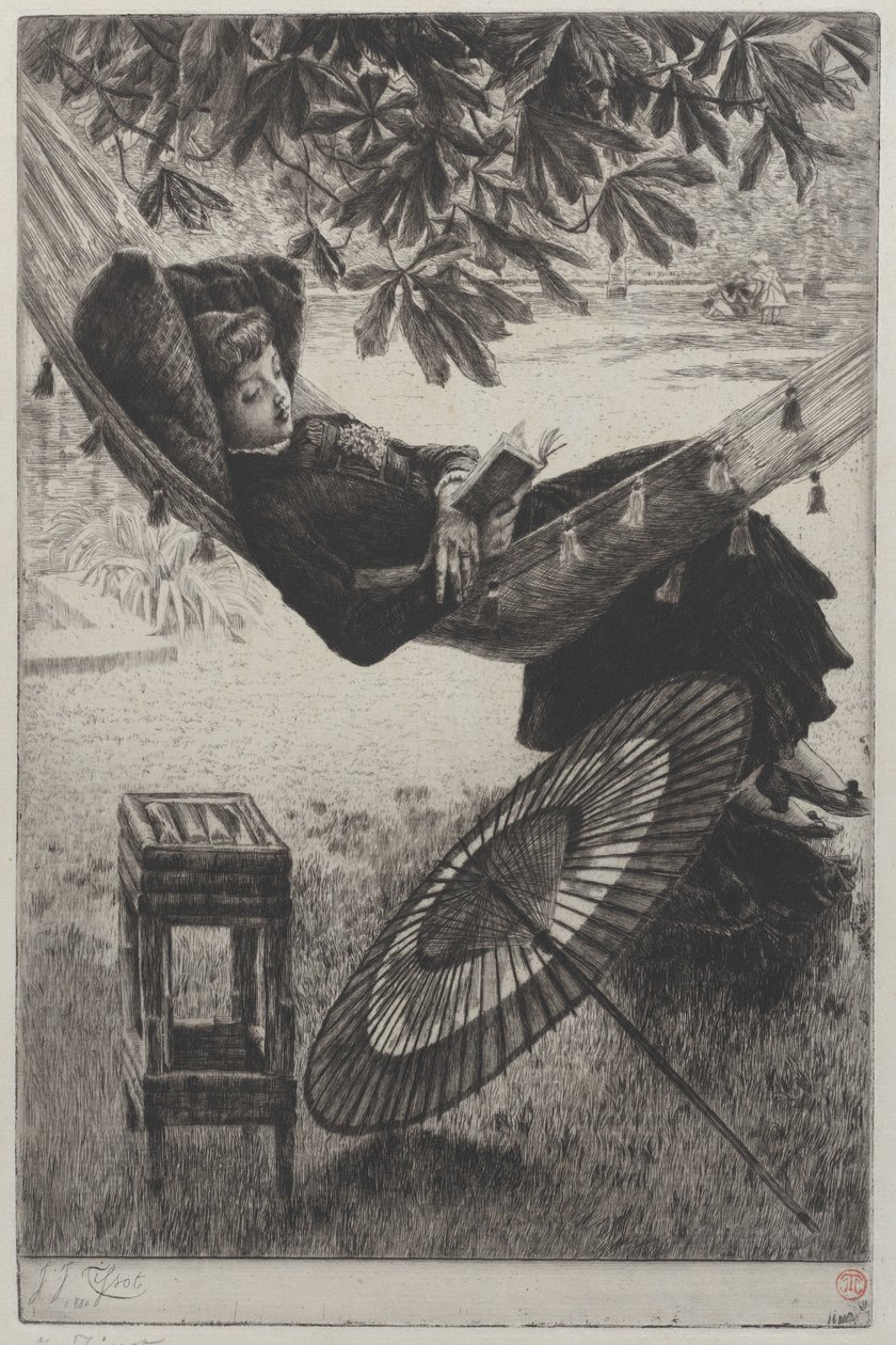 Hängmattan, 1880. av James Tissot