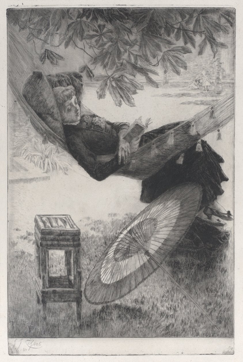 Hängmattan, 1880. av James Tissot