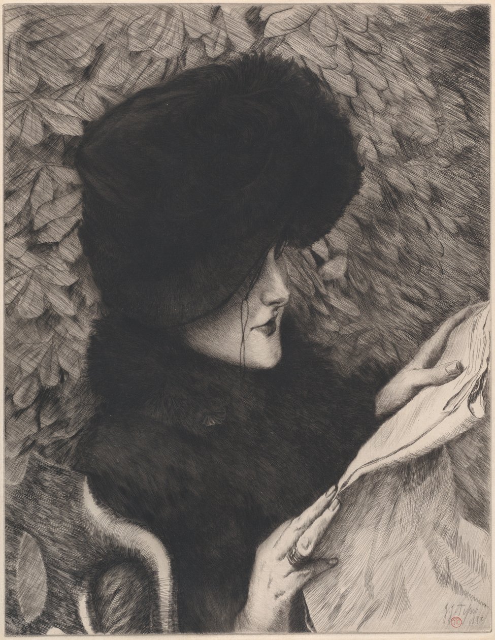 Tidningen, 1883. av James Tissot
