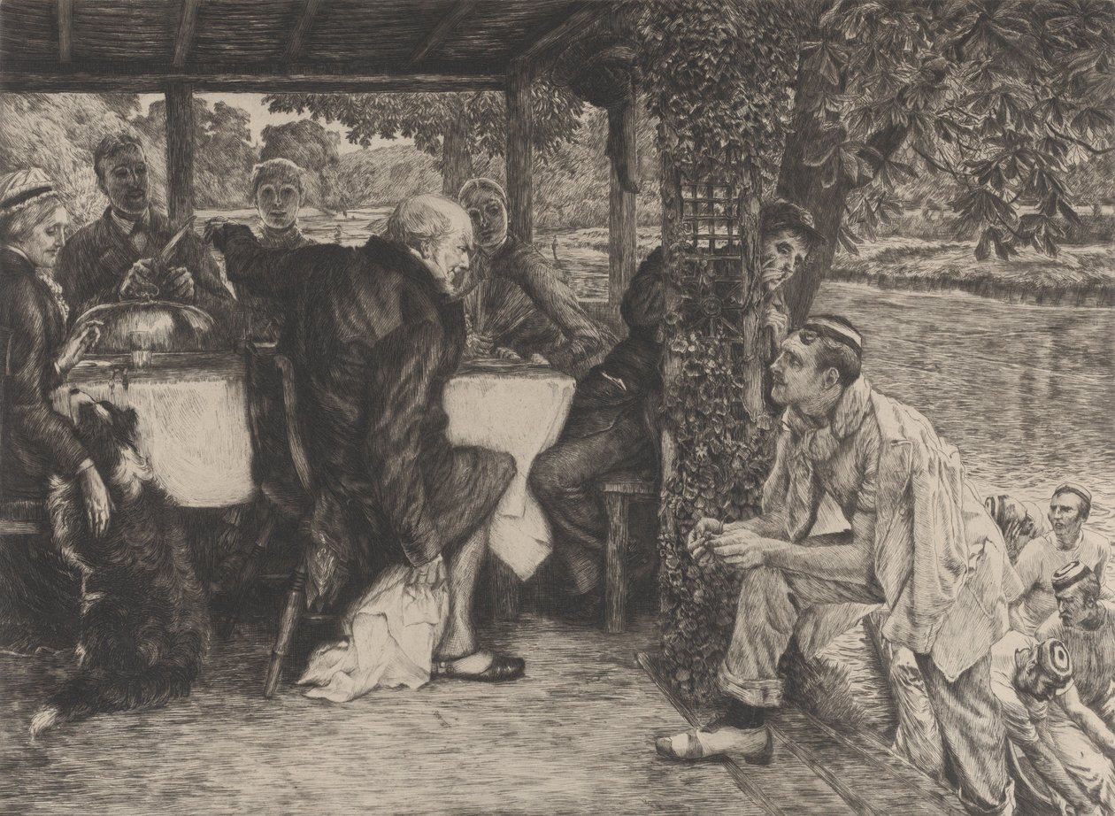 Liknelsen om den förlorade sonen, nr IV: The Fatted Calf, 1882. av James Tissot