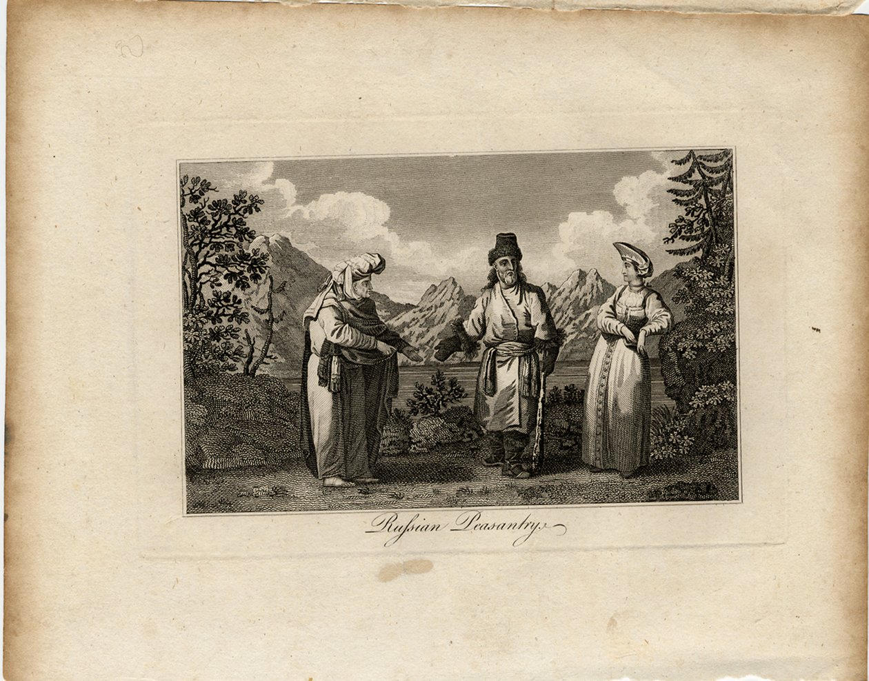 Ryska bondklänningar, ca 1775 av James Tookey