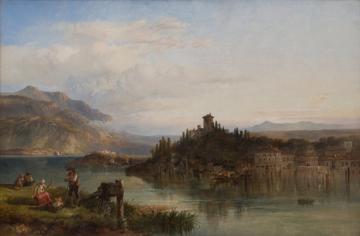 Morgon vid Gardasjön, Italien, 1861 av James Vivien de Fleury