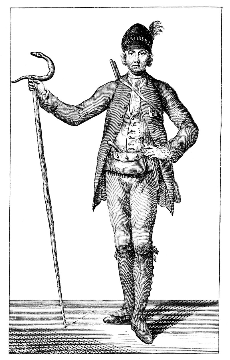 James Boswell, esq i en beväpnad korsikansk hövdings klänning, 1769. av James Wale