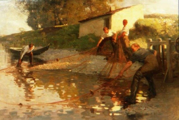 Tweed laxfiskare av James Wallace