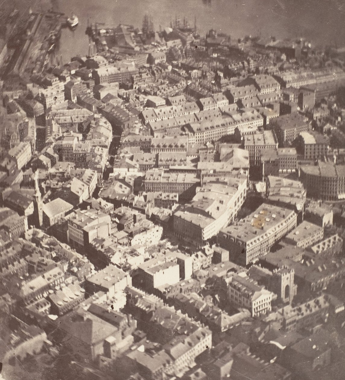 Boston, som örnen och vildgåsen ser det, 1860. av James Wallace Black