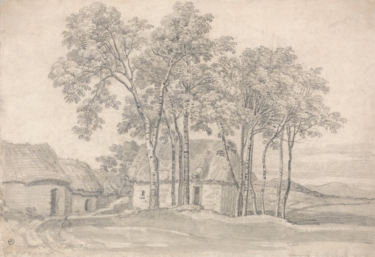 En gård bland träd av James Ward