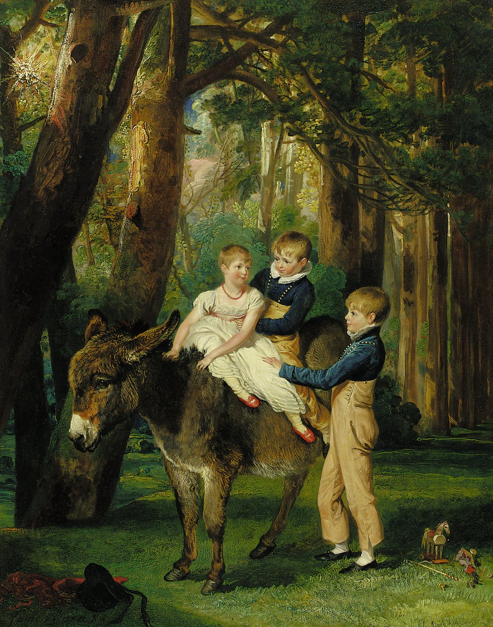 Gruppporträtt av John, Theophilus och Frances Levett, 1811 av James Ward