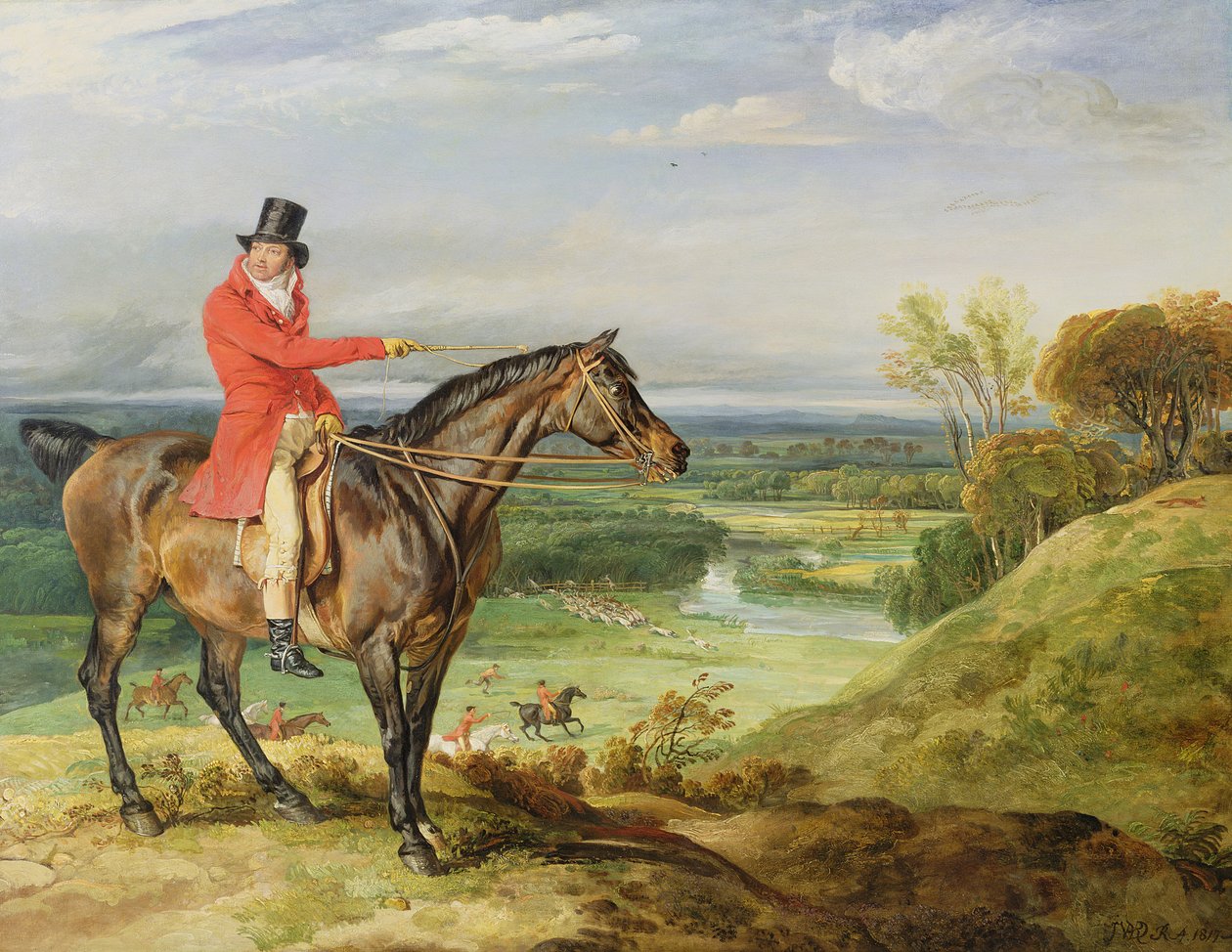 John Levett jagar i parken vid Wychnor, Staffordshire av James Ward