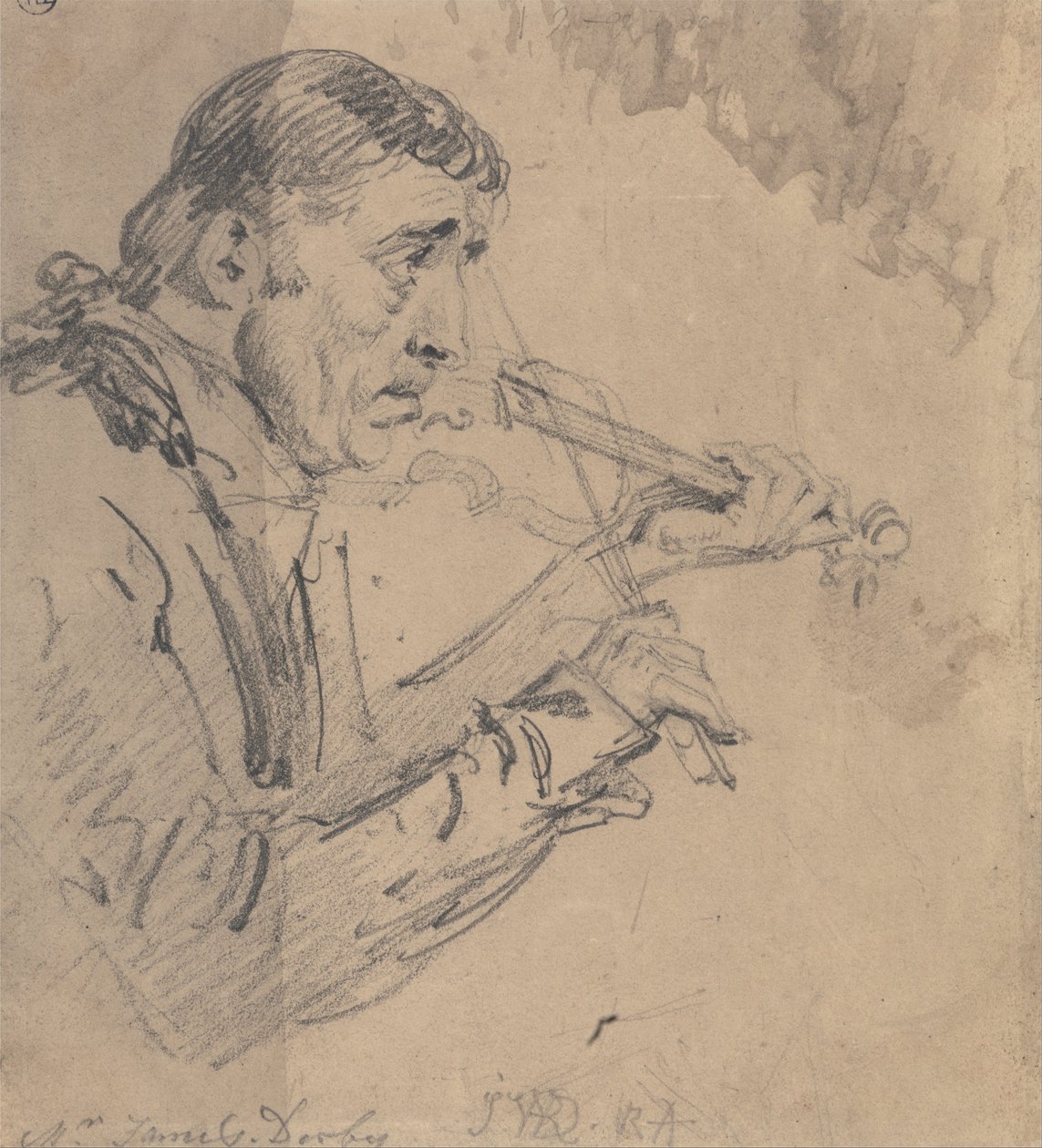 Mr James Derby spelar violin av James Ward