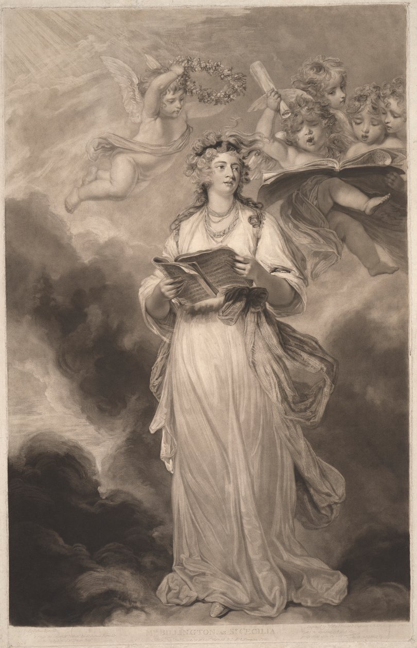 Mrs Billington som St. Cecilia av James Ward