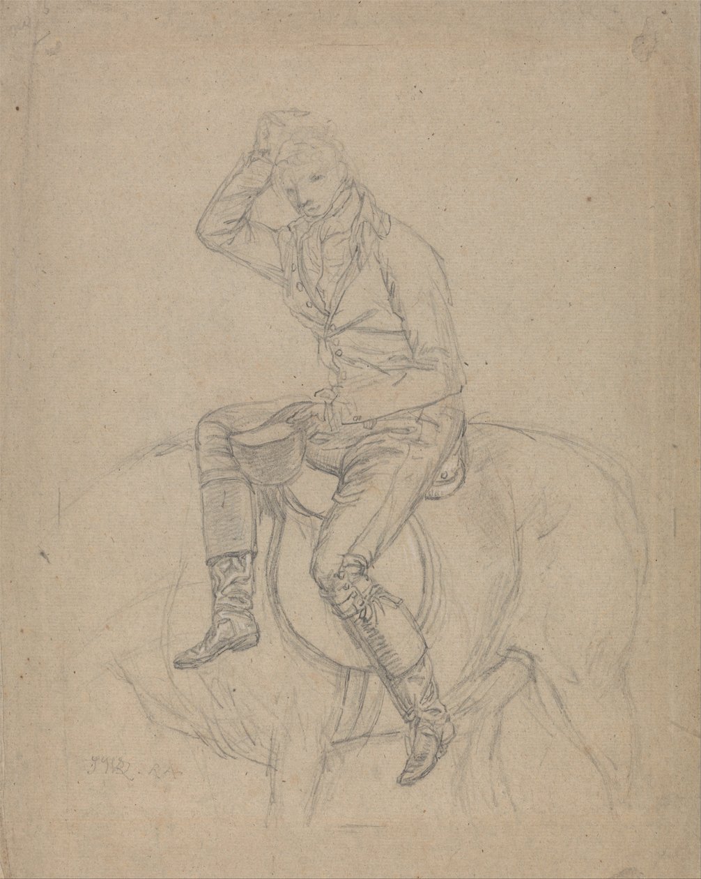 Sir Charles Blunt vid vildsvinets död: en studie till en av fyra målningar av Ward utförd 1815 av James Ward