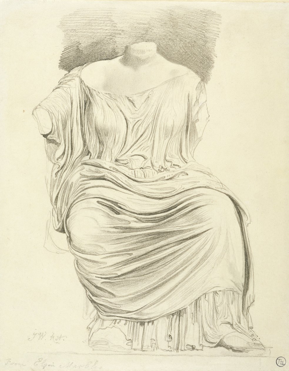 Study of Sculpture: from the Elgin Marbles (penna på papper) av James Ward