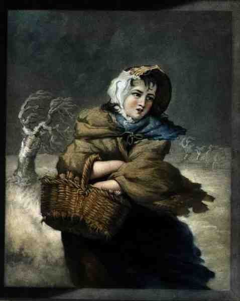 Vinter, graverad av konstnären, pub. c.1805 (mezzotintgravyr) (par 125571) av James Ward