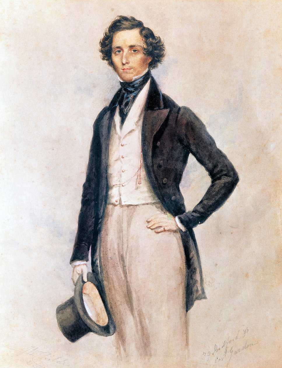 Porträtt av Felix Mendelssohn Bartholdy (Hamburg av James Warren (after) Childe