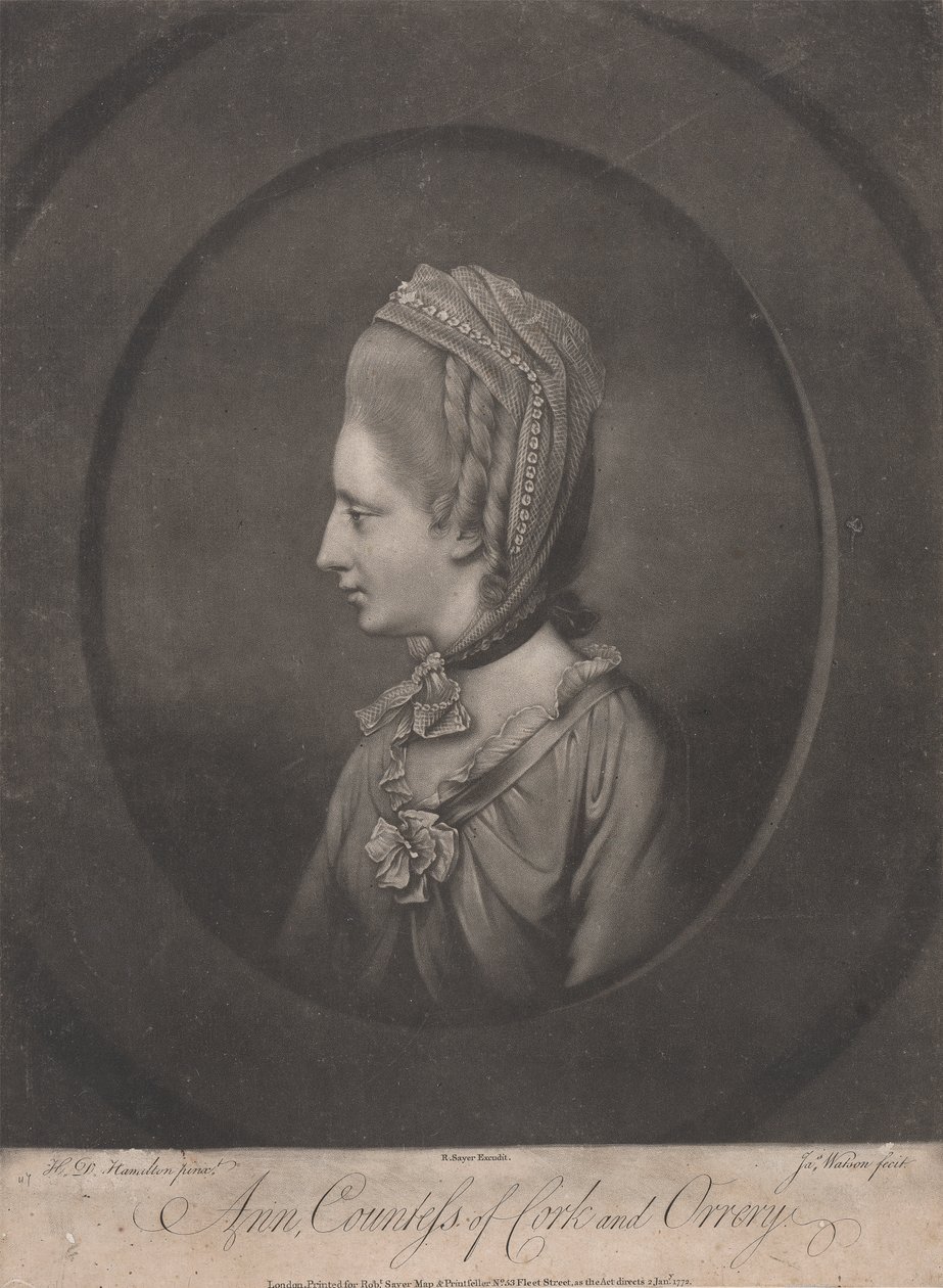 Anne, grevinna av Cork och Orrery (d. 1785) av James Watson