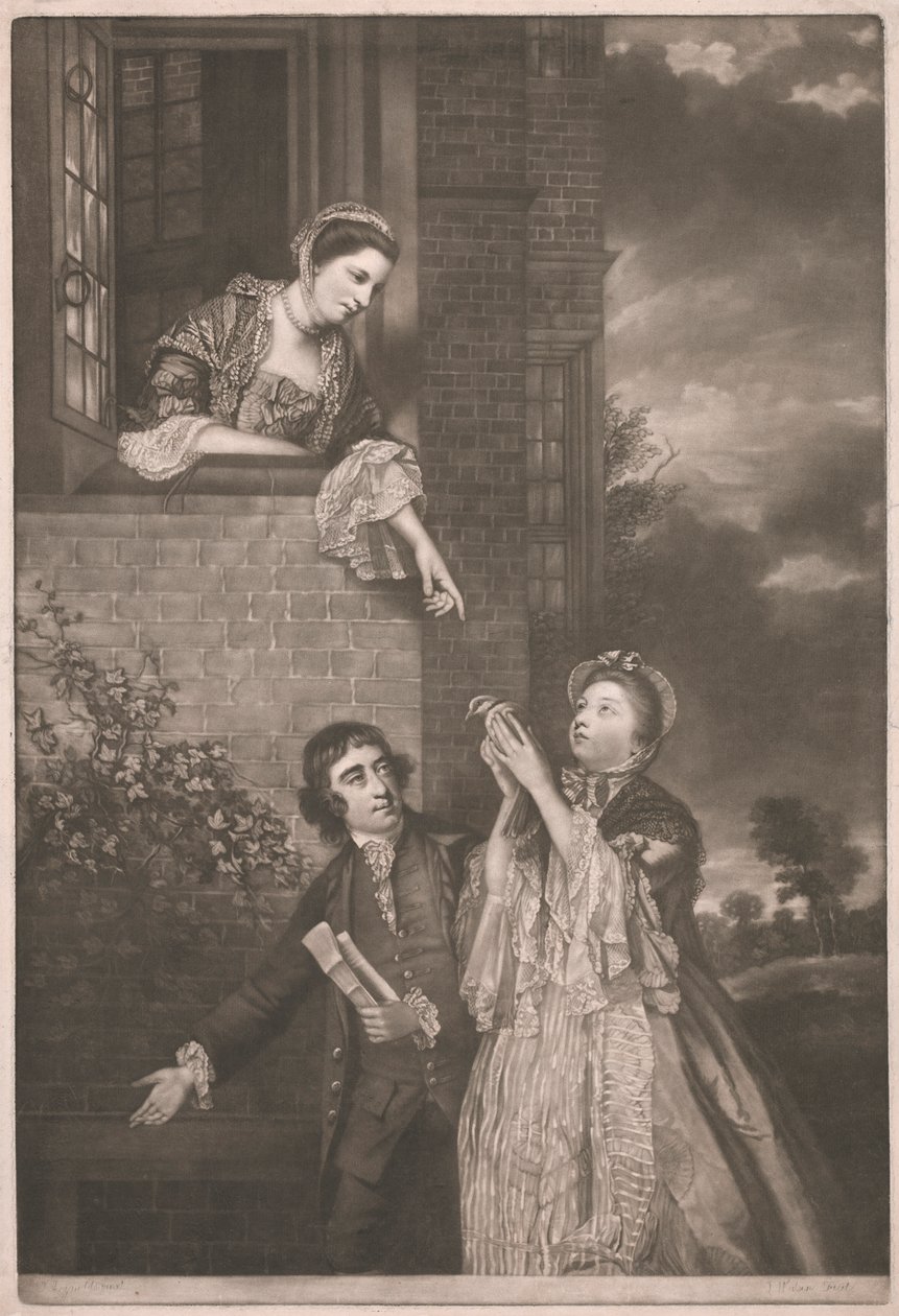 Charles James Fox, med Lady Sarah Lenox och Lady Susan Strangways av James Watson