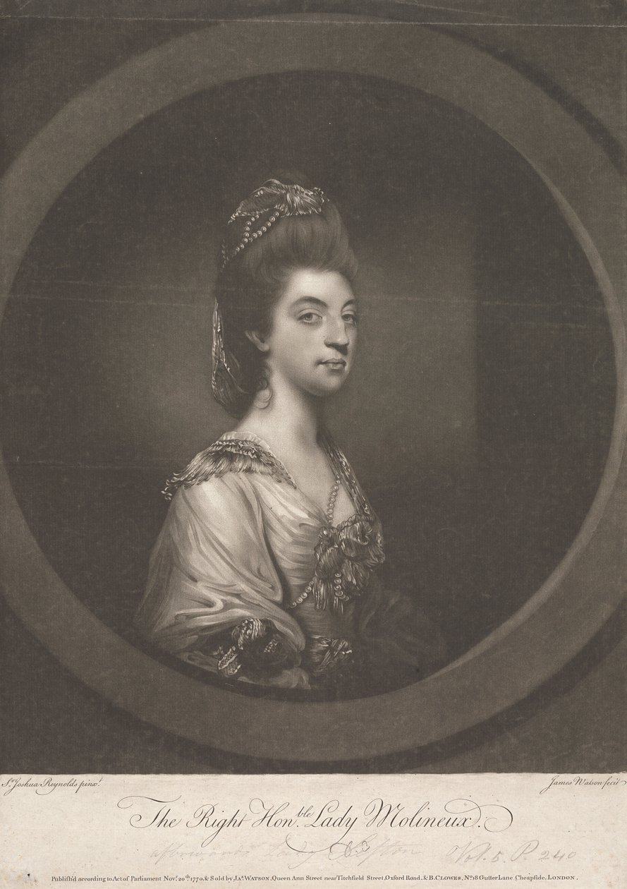 Isabella Molyneux (född Stanhope), grevinna av Sefton av James Watson