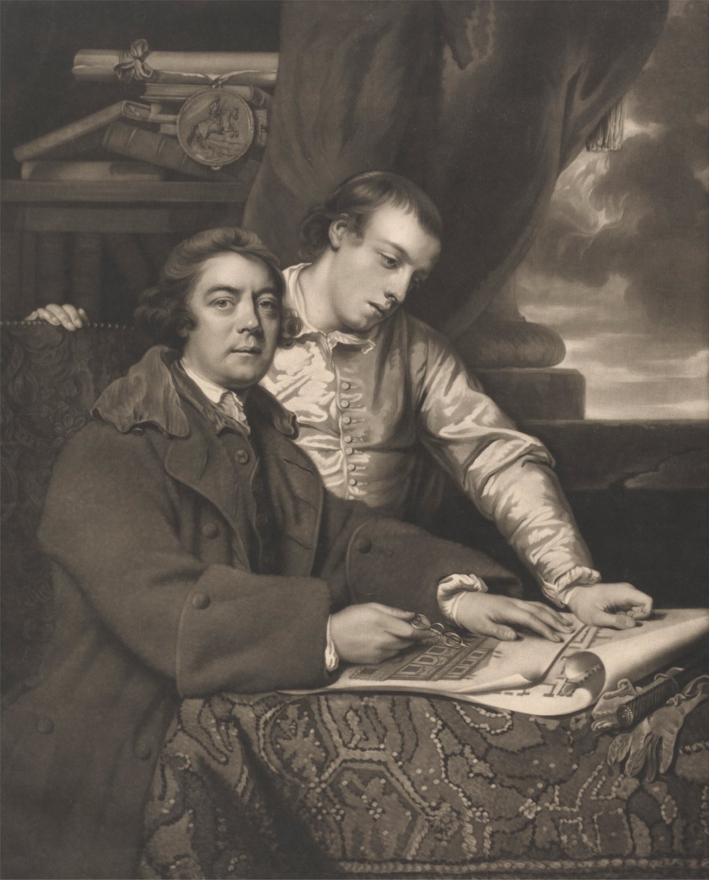 James Paine och hans son av James Watson