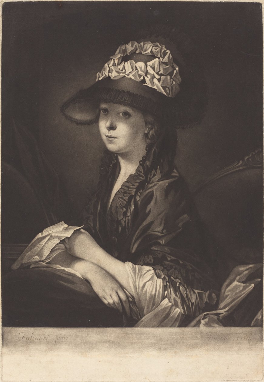 Lucinda, fröken Moore av James Watson after Pierre Etienne Falconet