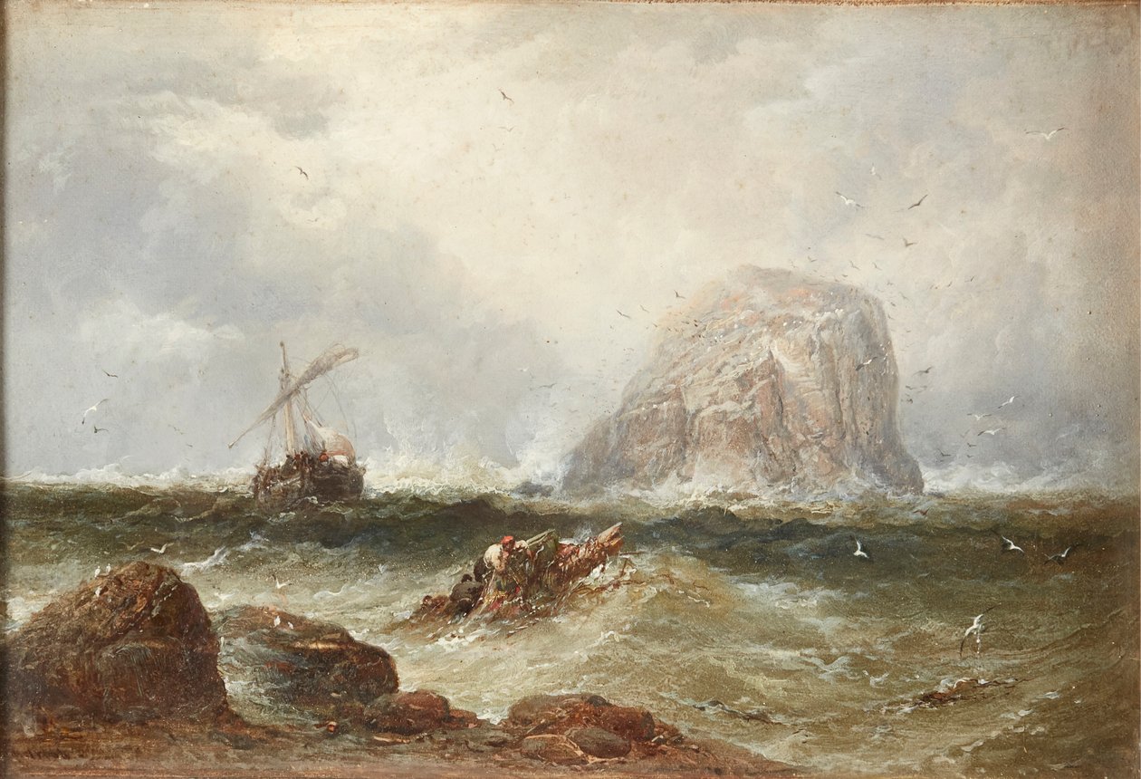 Off the Bass Rock (olja på duk) av James Webb