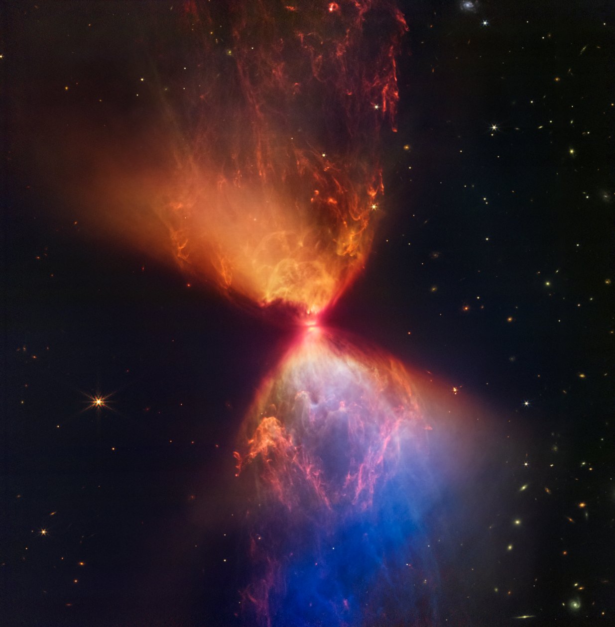 L1527 och Protostar (NIRCam Image) av James Webb Space Telescope (NASA)