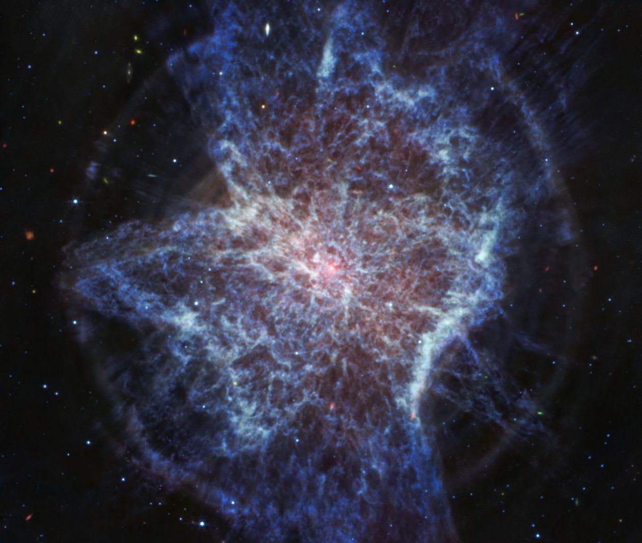 NGC 6072 (bild tagen med NIRCam Compass) av James Webb Space Telescope (NASA)