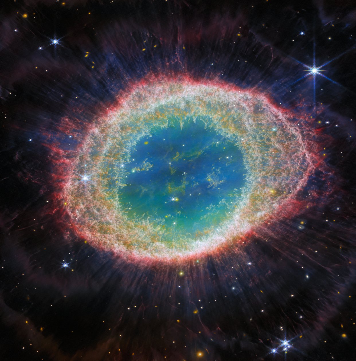 Ringnebulosa (NIRCam-bild) av James Webb Space Telescope (NASA)