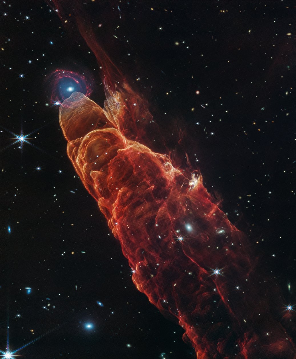 Teleskop avslöjar den kosmiska tornadons sanna natur av James Webb Space Telescope (NASA)