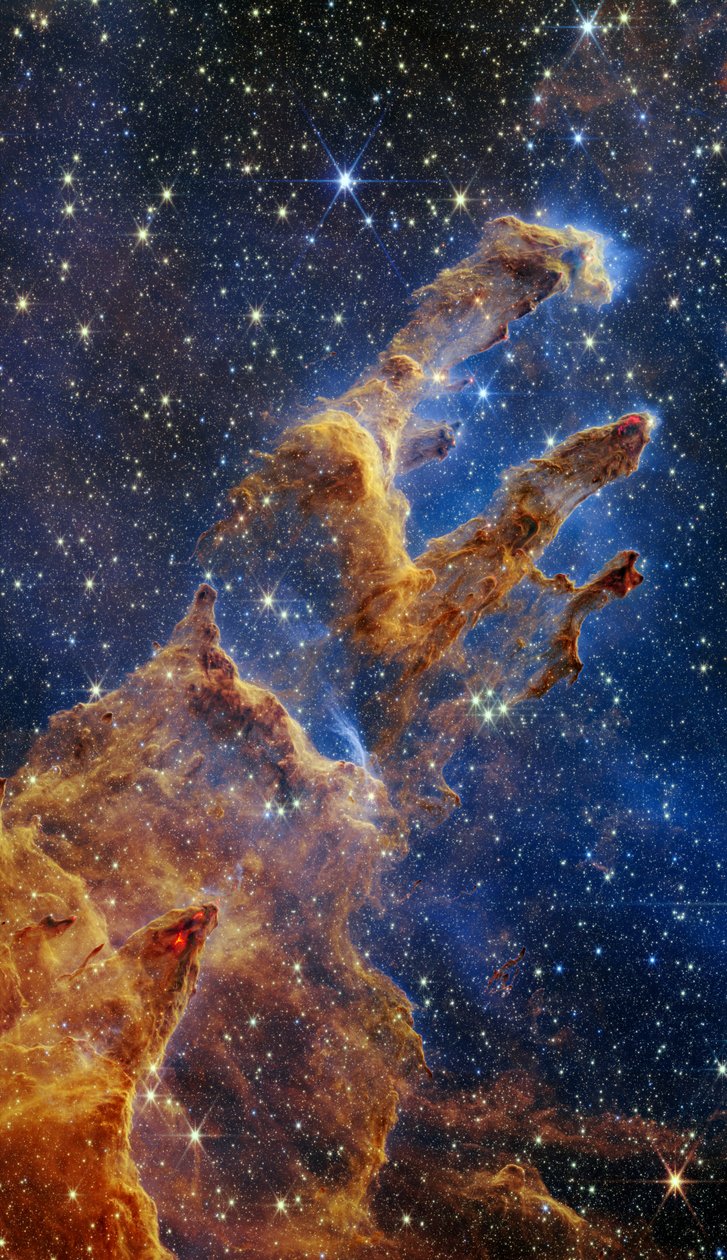 The Pillars of Creation (Webb NIRCam Image) av James Webb Space Telescope (NASA)