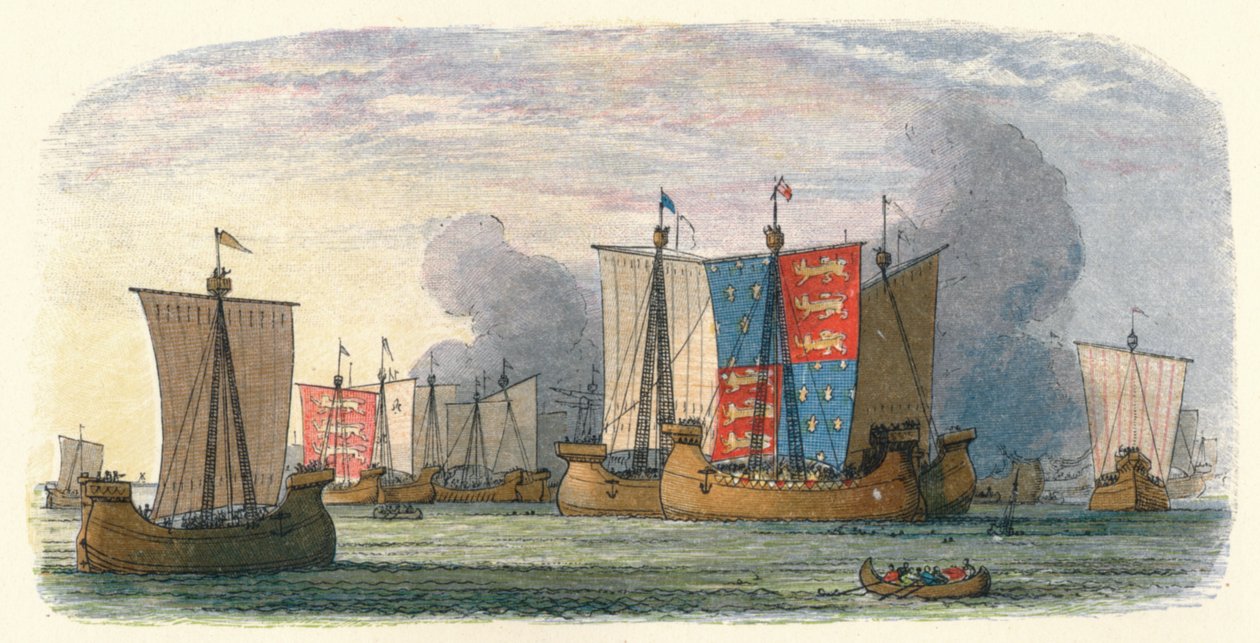 Slaget vid Sluys, 24 juni 1340 1864 av James William Edmund Doyle