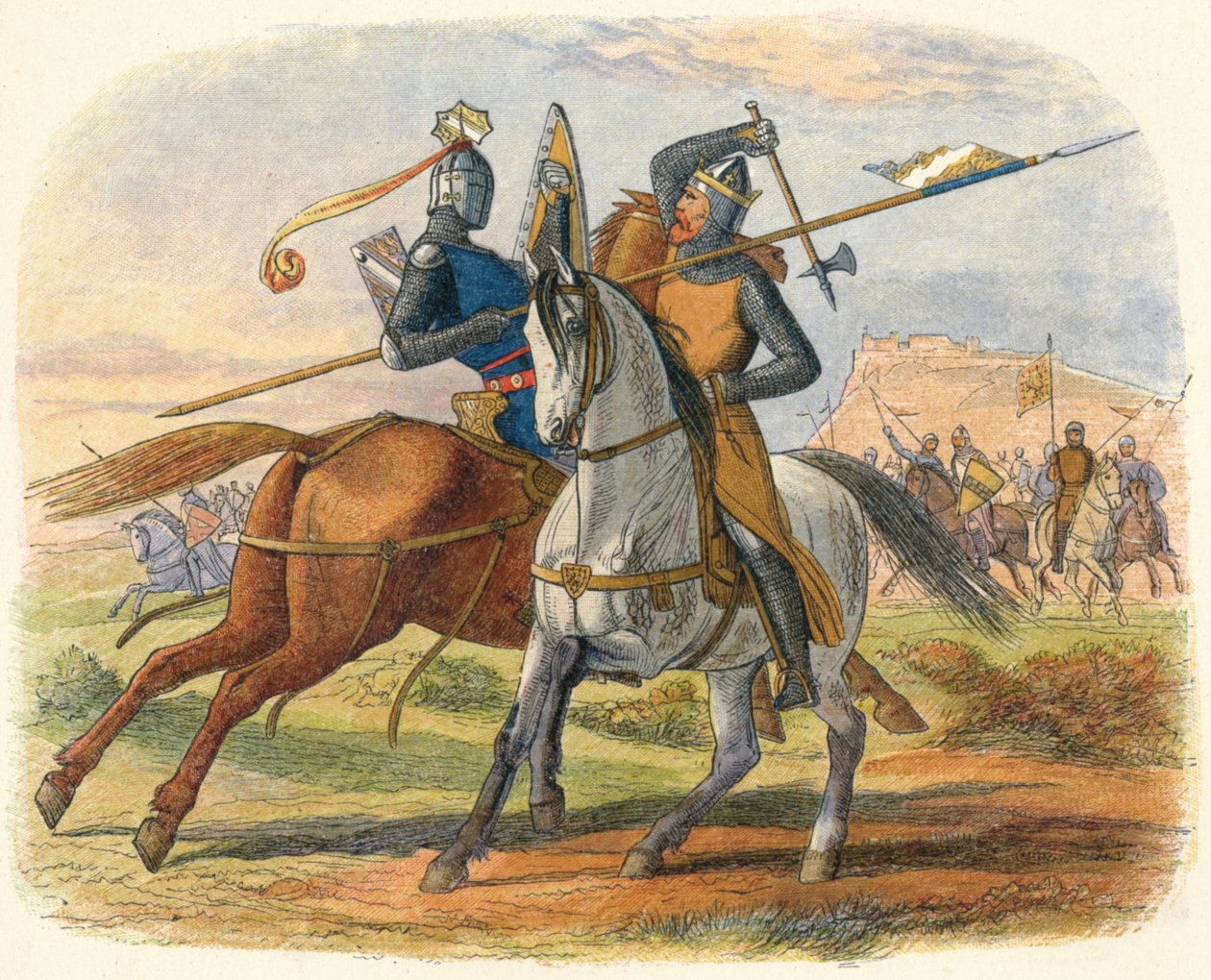 Bruce dödar Sir Henry Bohun, 1314 1864 av James William Edmund Doyle
