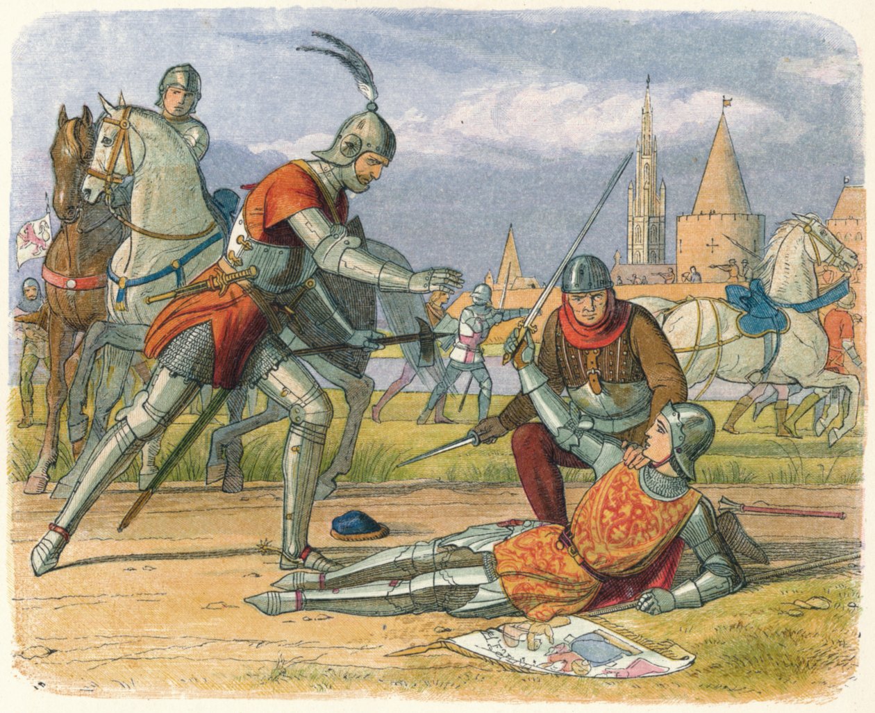 Tillfångatagandet av pigan, 1430 18640 av James William Edmund Doyle