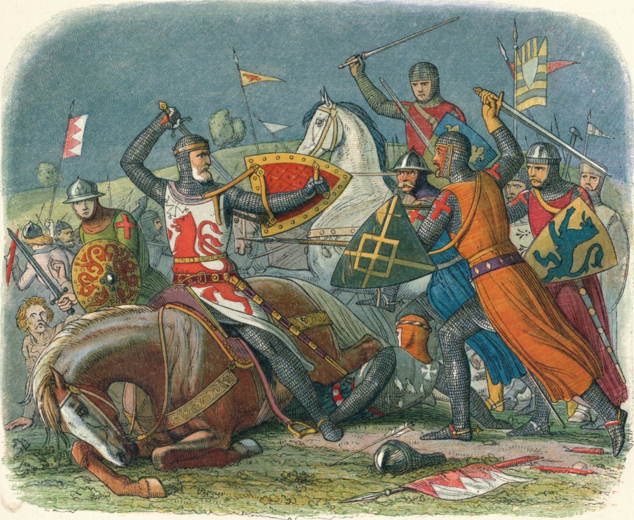 De Montforts död, 1265 1864 av James William Edmund Doyle
