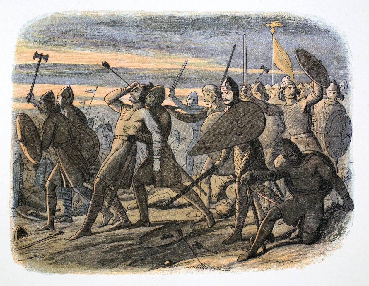 Kung Harolds död, slaget vid Hastings, 1066 1864 av James William Edmund Doyle