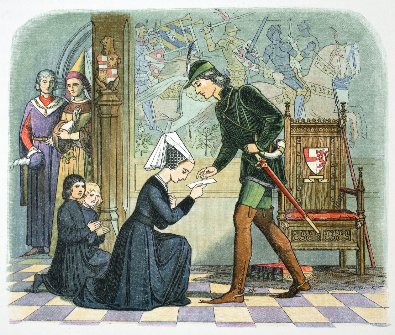 Edward IV av England och Lady Elizabeth Grey, 1464 1864 av James William Edmund Doyle