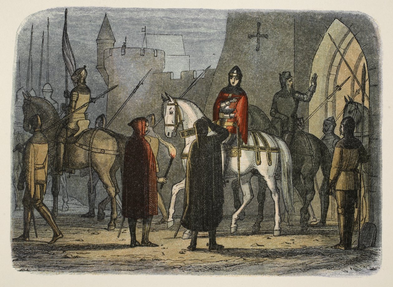 Henry V marscherar ut mot Lollards, från A Chronicle of England BC 55 till AD 1485, pub. London, 1863 av James William Edmund Doyle