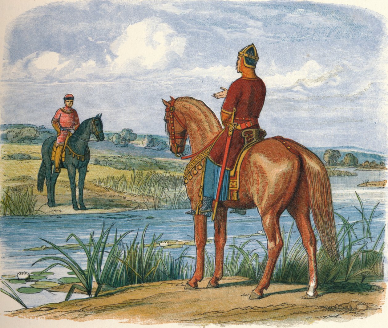 Henry och Stephen konfererade över Themsen, 1153 1864 av James William Edmund Doyle
