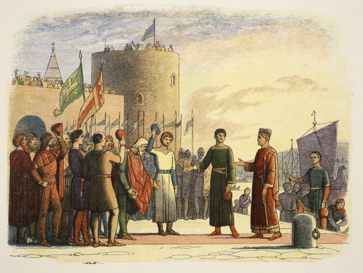 Henry i Waterford, Irland, 18 oktober 1172, från A Chronicle of England BC 55 till AD 1485, pub. London, 1863 av James William Edmund Doyle
