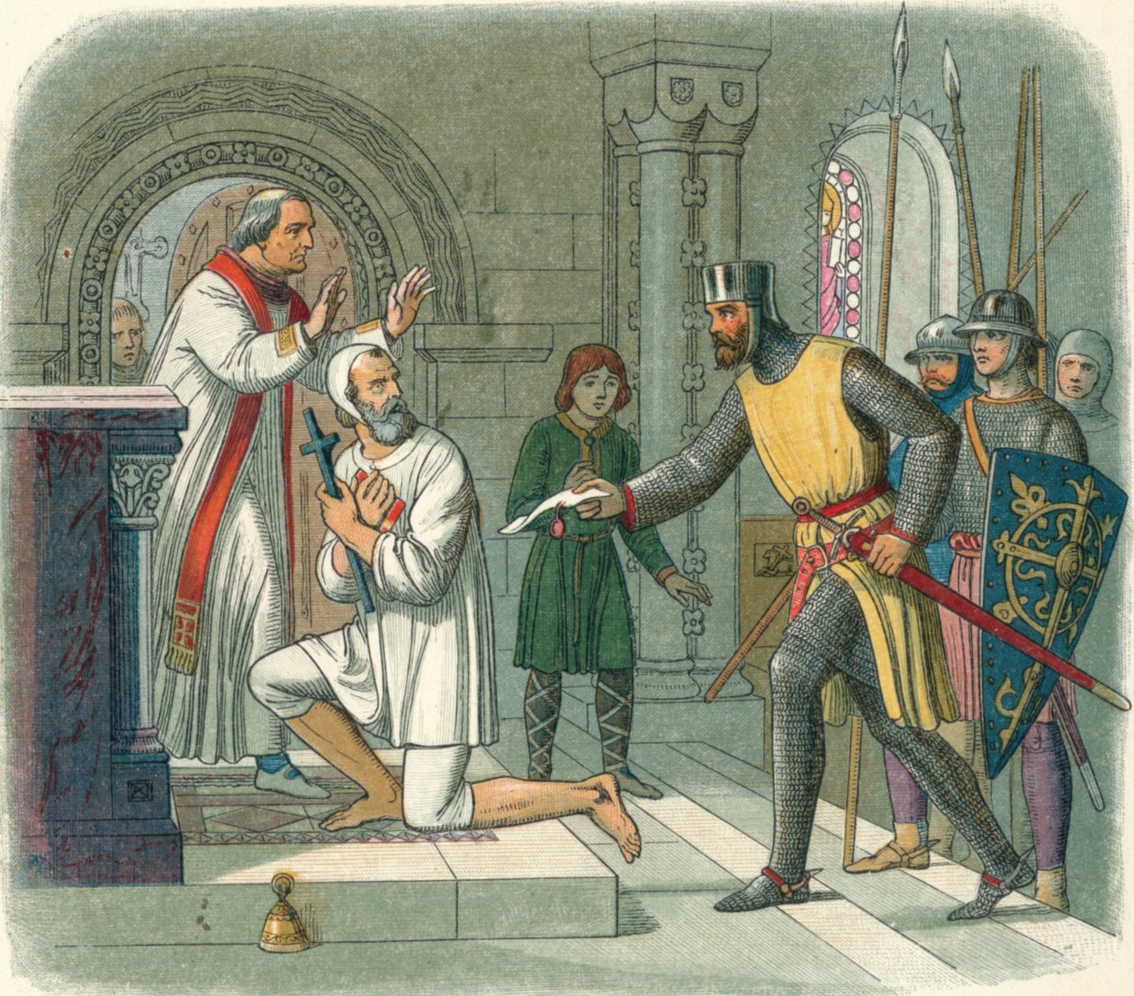 Hubert hämtad från helgedomen i Boisars, 1232 1864 av James William Edmund Doyle