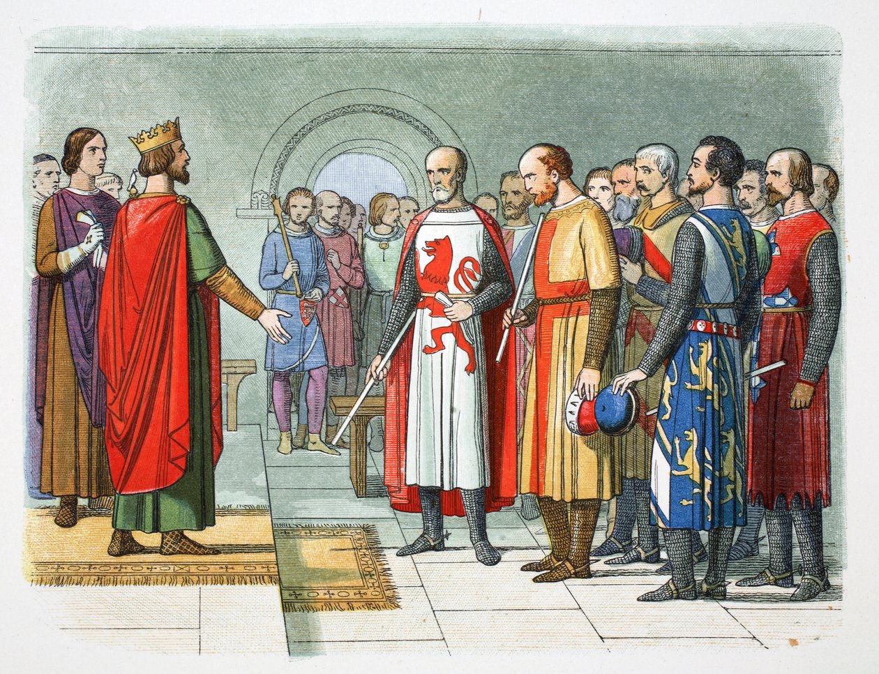 Kung Henrik III och hans parlament, Westminster, 1258 1864. av James William Edmund Doyle