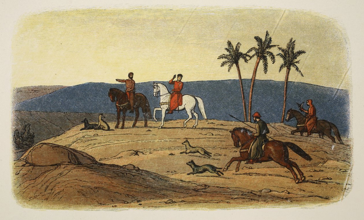 Kung Richard I vägrar att se på den heliga staden, efter att ha misslyckats med att erövra den, från A Chronicle of England BC 55 till AD 1485, pub. London, 1863 av James William Edmund Doyle