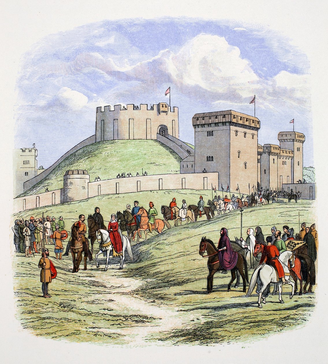 Matilda får gå i pension från Arundel, Sussex, 1139 1864 av James William Edmund Doyle