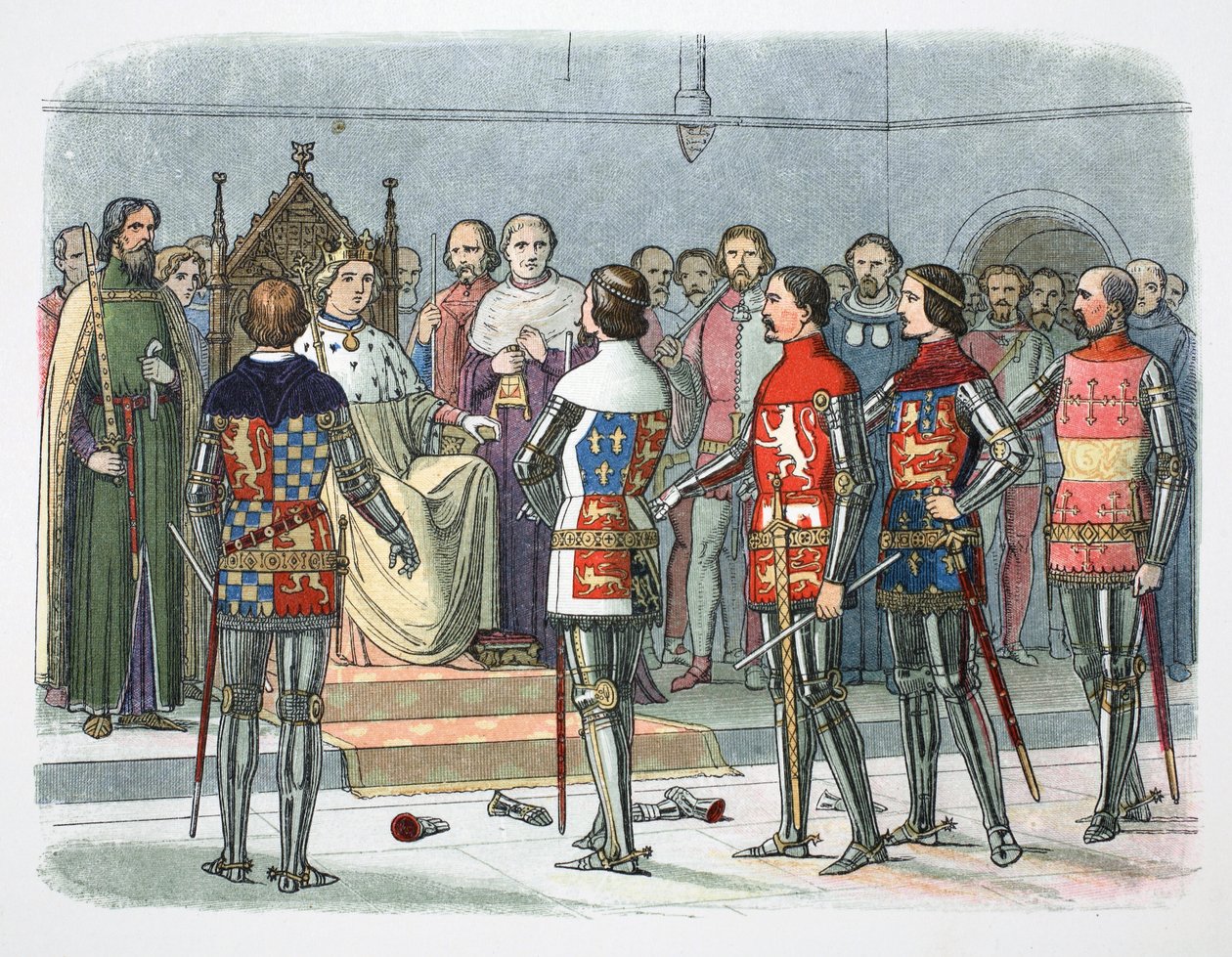 Adelsmän före kung Richard II, Westminster, 1387 1864. av James William Edmund Doyle