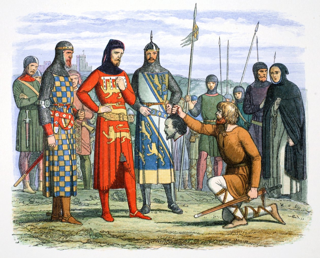 Piers Gavestons huvud visas för Earl of Lancaster, 1312 1864. av James William Edmund Doyle