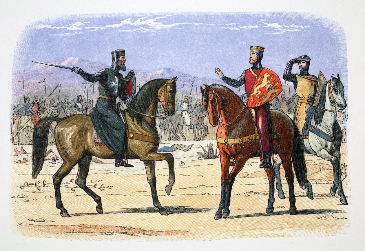 Richard I av England och Master of St John, Jaffa, 1191 1864 av James William Edmund Doyle